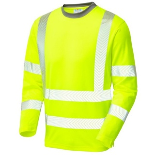 Leo Workwear T08-Y Capstone EcoViz Coolviz Plus Hi Vis T-Shirt Yellow